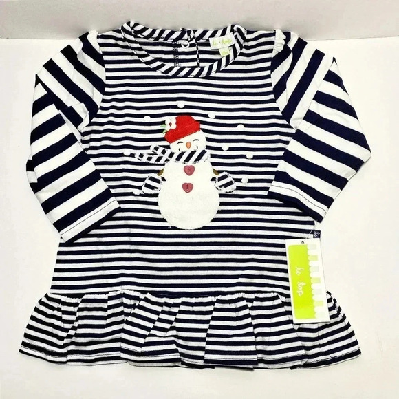 Le Top Boutique Toddler Girls Snowman Holiday Top & Pants Outfit Set Sz 24M NWT - Picture 5 of 9